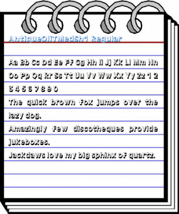 AntiqueOliTMedSh1 Regular Font
