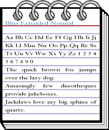 Bliss Extended Normal Font