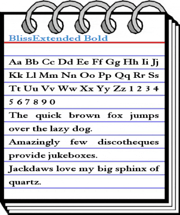 BlissExtended Bold Font