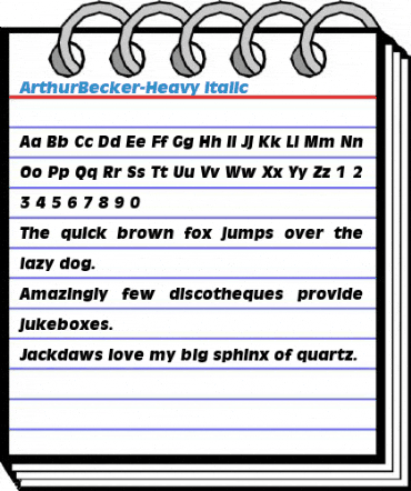 ArthurBecker-Heavy Font