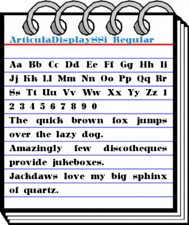 ArticulaDisplaySSi Font