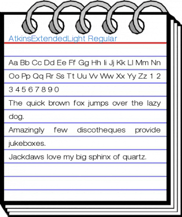 AtkinsExtendedLight Font