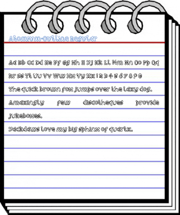 Atomium-Outline Regular Font