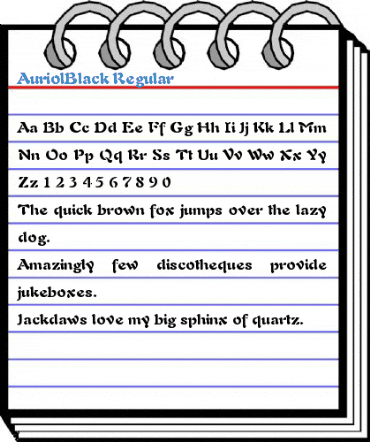 AuriolBlack Regular Font