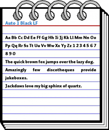 Auto 1 Black LF Font