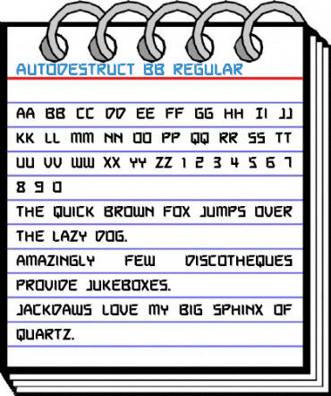 Autodestruct BB Regular Font