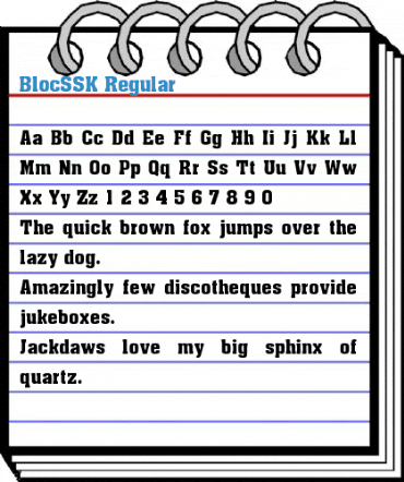 BlocSSK Font