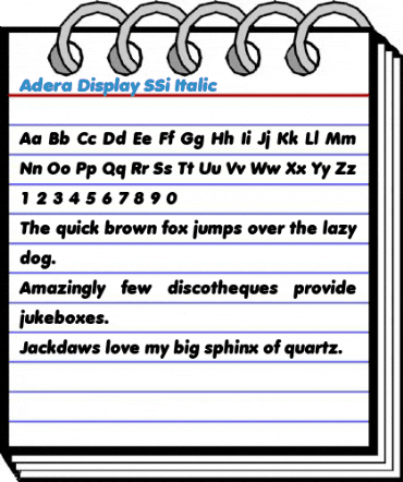 Adera Display SSi Font