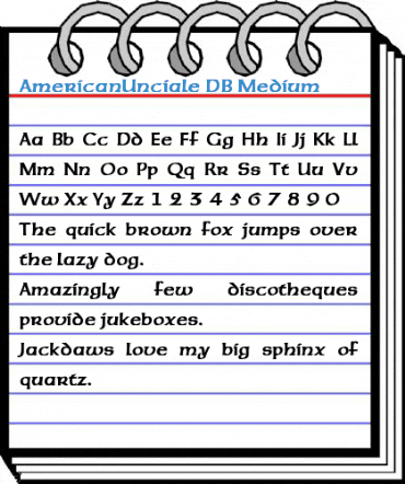AmericanUnciale DB Medium Font