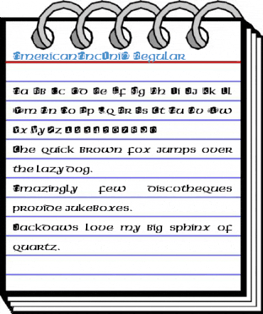 AmericanUncIniD Font