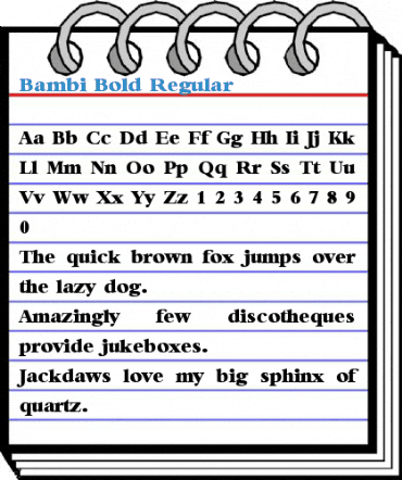 Bambi Bold Regular Font