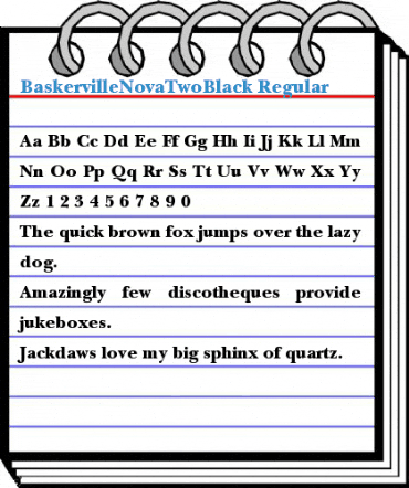 BaskervilleNovaTwoBlack Regular Font