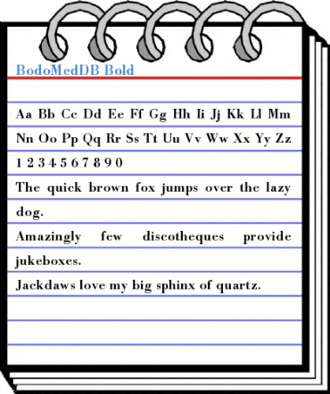 BodoMedDB Font