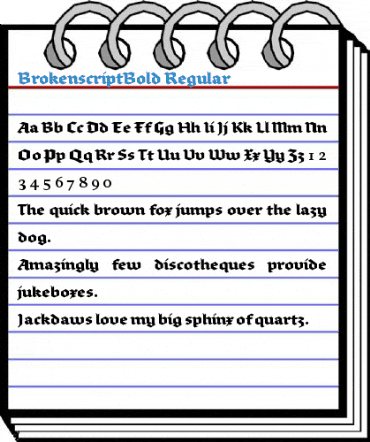 BrokenscriptBold Regular Font