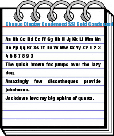 Choque Display Condensed SSi Font