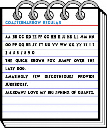 CoasterNarrow Regular Font