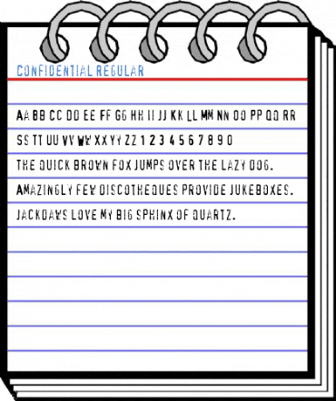 Confidential Regular Font