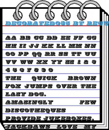 Decorated035 BT Font