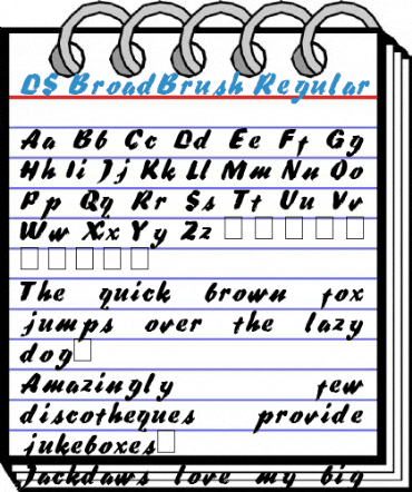 DS BroadBrush Regular Font