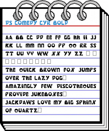 DS Comedy Cyr Font