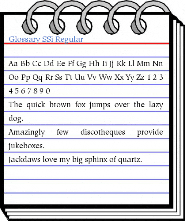 Glossary SSi Regular Font