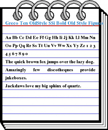Greco Ten OldStyle SSi Font