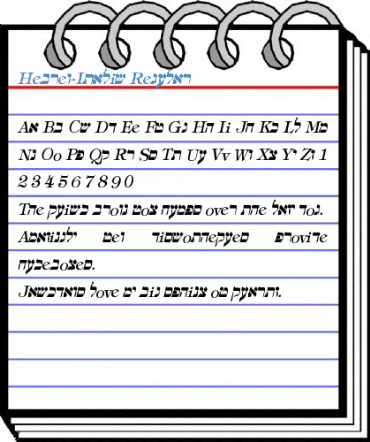 Hebrew-Italic Regular Font