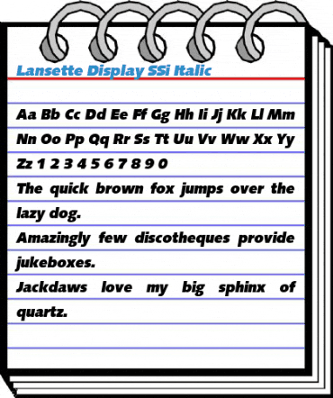 Lansette Display SSi Italic Font