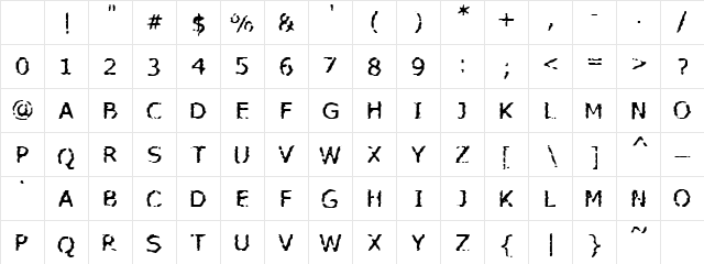 VTC AllWashedUp Regular Character Map VTC AllWashedUp Regular Character Map