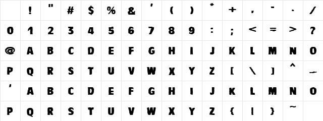 VTCBadDrip Regular Character Map VTCBadDrip Regular Character Map