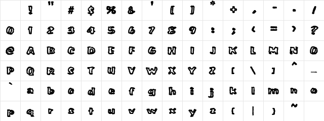 VTC PunkettePumps Regular Character Map VTC PunkettePumps Regular Character Map
