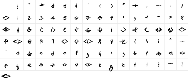 VTC SeeJoBreak Bold Character Map VTC SeeJoBreak Bold Character Map