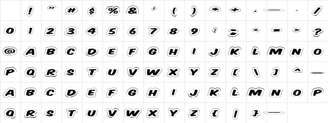 VTCSuperMarketSaleDisplayWired Regular Character Map