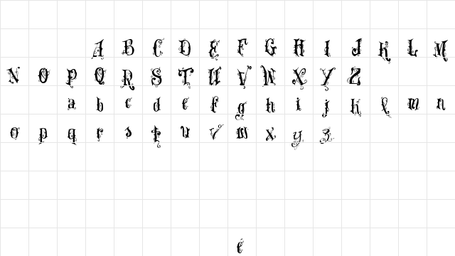 VTKS Dear Love Regular Character Map