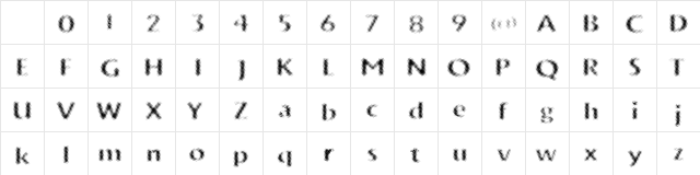 vtks trunkset Regular Character Map vtks trunkset Regular Character Map