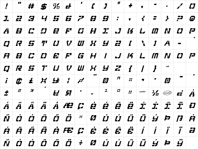 Vyper Condensed Italic Condensed Italic Character Map Vyper Condensed Italic Condensed Italic Character Map