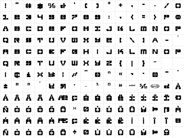 Vyper Pro Regular Character Map Vyper Pro Regular Character Map