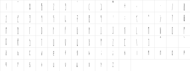 Wadlow Regular Character Map