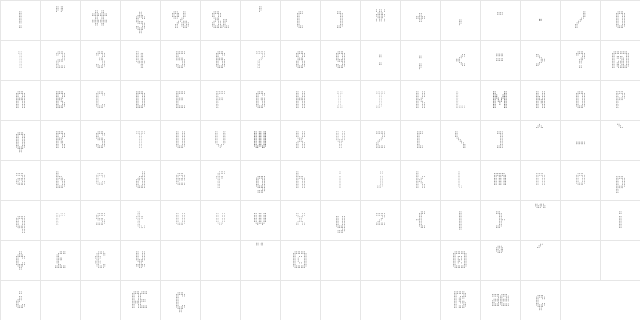 WagesRegular Regular Character Map