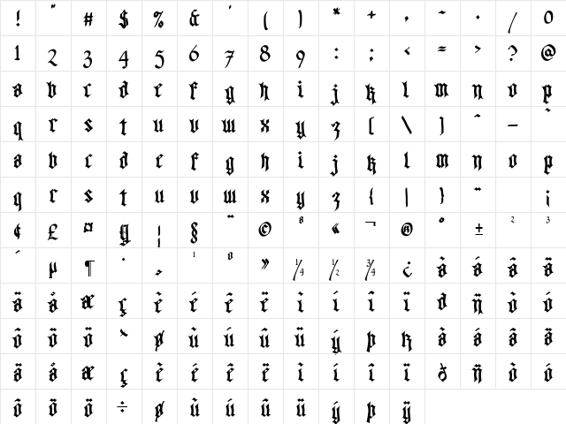 Walk Da Walk One Regular Character Map