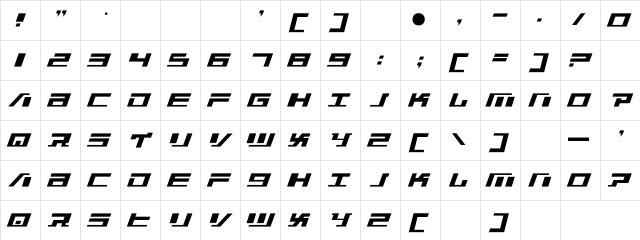 War Machine Regular Character Map War Machine Regular Character Map