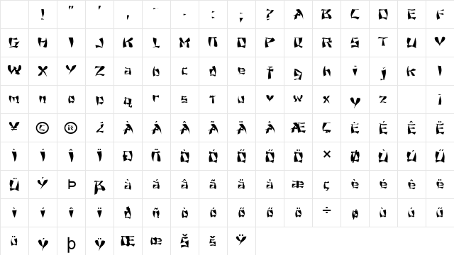 WARPED11 HU Normal Character Map WARPED11 HU Normal Character Map