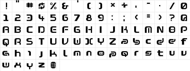 Warzone 97 Medium Left Regular Character Map