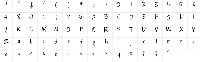 Watertank Regular Character Map