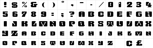 WavyOrnamentalExtended Regular Character Map