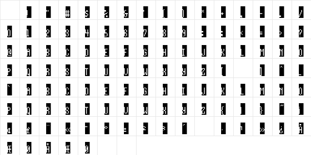 Way beyond blue Regular Character Map Way beyond blue Regular Character Map
