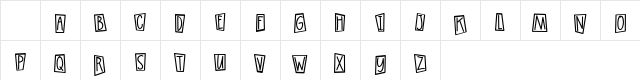 Wazoo BoxedCaps Regular Character Map Wazoo BoxedCaps Regular Character Map