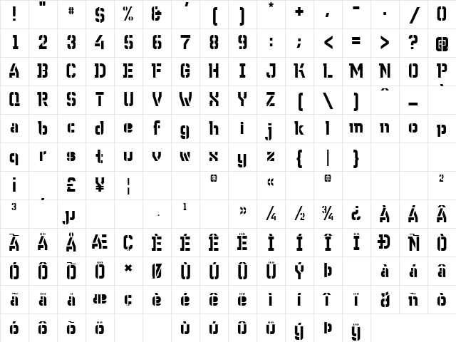WC Wunderbach Bta DemiBold Character Map