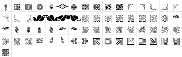 WebOMints GD Regular Character Map