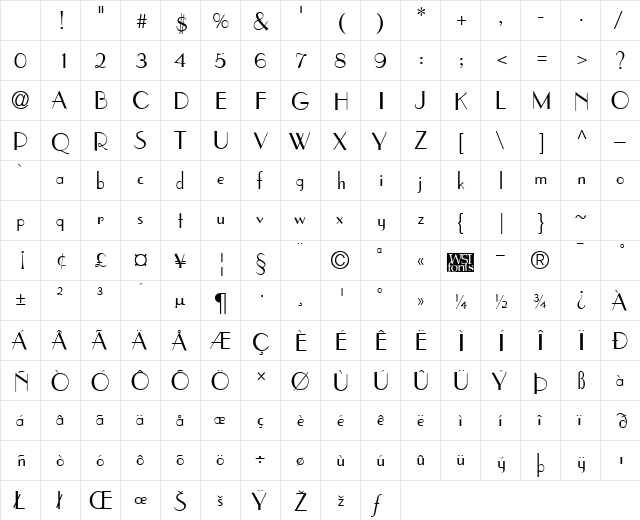 WeekendInParis normal Character Map WeekendInParis normal Character Map